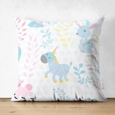 Realhomes Dijital Baskılı Özel Tasarım Çocuk Odası Süet Yastık Kırlent Kılıfı
