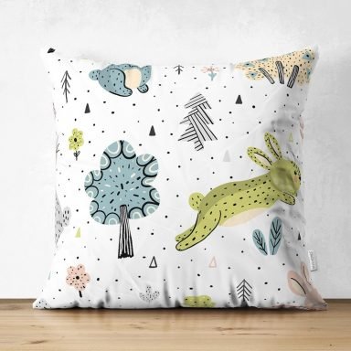 Realhomes Dijital Baskılı Özel Tasarım Çocuk Odası Süet Yastık Kırlent Kılıfı