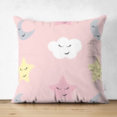 Realhomes Dijital Baskılı Özel Tasarım Çocuk Odası Süet Yastık Kırlent Kılıfı