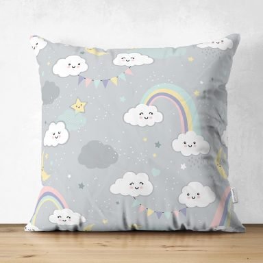 Realhomes Dijital Baskılı Özel Tasarım Çocuk Odası Süet Yastık Kırlent Kılıfı
