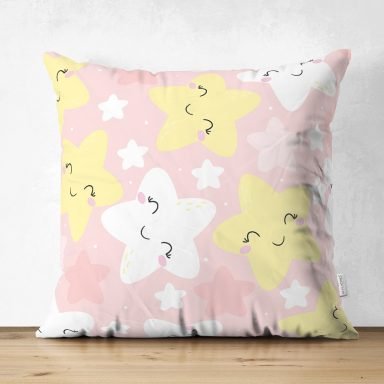 Realhomes Dijital Baskılı Özel Tasarım Çocuk Odası Süet Yastık Kırlent Kılıfı