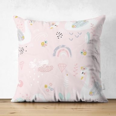 Realhomes Dijital Baskılı Özel Tasarım Çocuk Odası Süet Yastık Kırlent Kılıfı