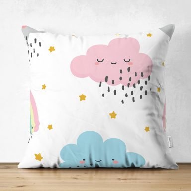Realhomes Dijital Baskılı Özel Tasarım Çocuk Odası Süet Yastık Kırlent Kılıfı