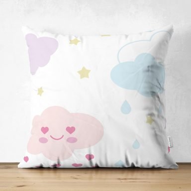Realhomes Dijital Baskılı Özel Tasarım Çocuk Odası Süet Yastık Kırlent Kılıfı