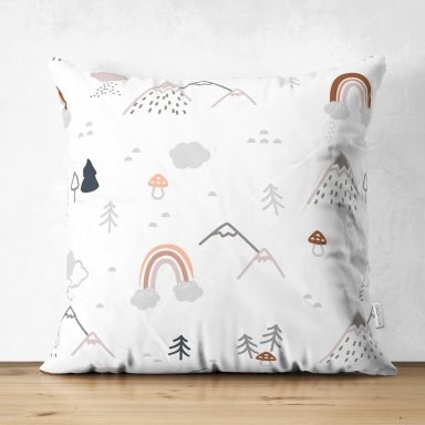 Realhomes Dijital Baskılı Özel Tasarım Çocuk Odası Süet Yastık Kırlent Kılıfı