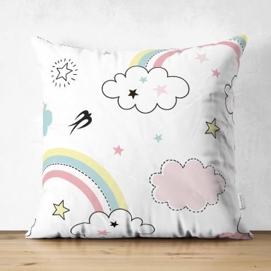 Realhomes Dijital Baskılı Özel Tasarım Çocuk Odası Süet Yastık Kırlent Kılıfı