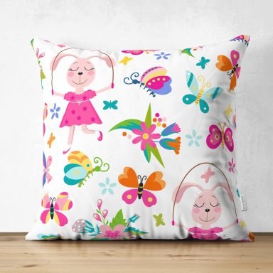 Realhomes Dijital Baskılı Özel Tasarım Çocuk Odası Süet Yastık Kırlent Kılıfı