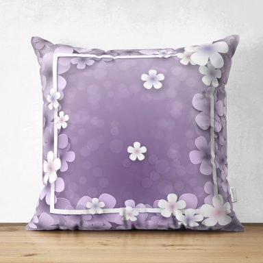 Özel Tasarım Gül Tasarımlı Dijital Baskılı Modern Süet Yastık Kırlent Kılıfı