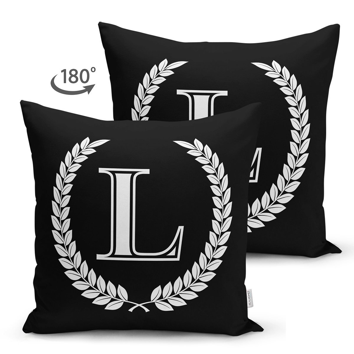 Suet-K9668-Siyah-Beyaz-Celenkli-L-Harfi-Ozel-Tasarim-Modern-Suet-Yastik-Kirlent-Kilifi-1