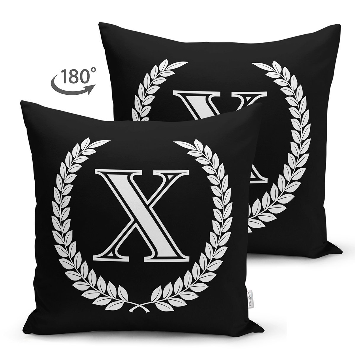 Suet-K9683-Siyah-Beyaz-Celenkli-X-Harfi-Ozel-Tasarim-Modern-Suet-Yastik-Kirlent-Kilifi-1