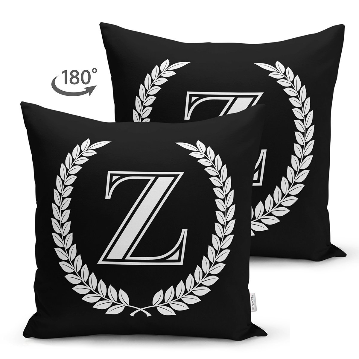 Suet-K9685-Siyah-Beyaz-Celenkli-Z-Harfi-Ozel-Tasarim-Modern-Suet-Yastik-Kirlent-Kilifi-1