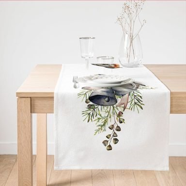 Çan & Kuş Motifli Dijital Baskılı Modern Süet Runner