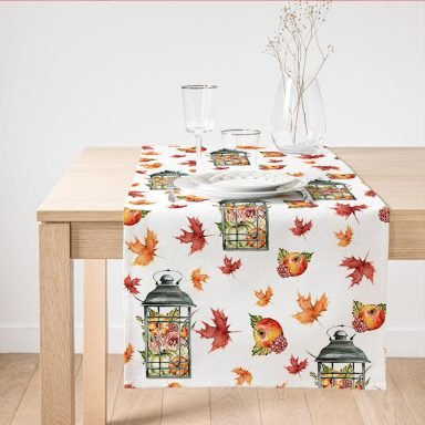 Şamdan & Sonbahar Tasarımlı Dijital Baskılı Modern Süet Runner