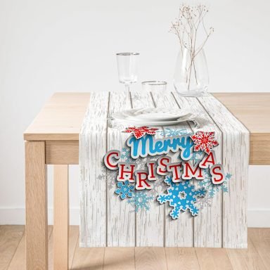 Realhomes Merry Christmas Dijital Baskılı Modern Süet Runner