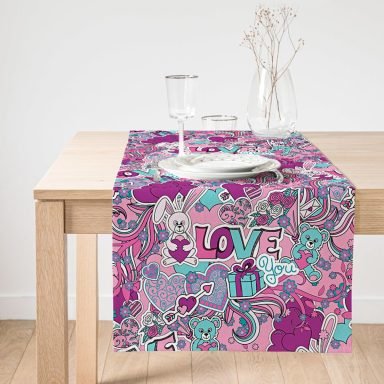 Realhomes Love You Özel Tasarımlı Çocuk Odası Süet Runner