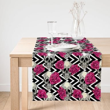 Realhomes Özel Tasarım Dijtal Baskılı Modern Süet Runner