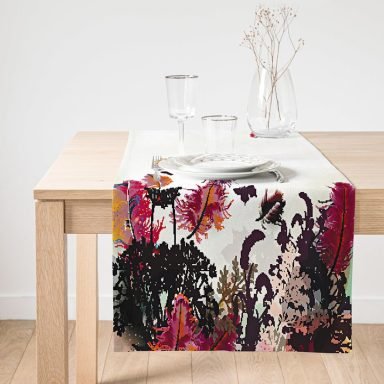 Realhomes Butterfly Dijital Baskılı Modern Süet Runner