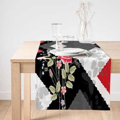 Realhomes Fashion Özel Tasarım Dijital Baskılı Modern Süet Runner