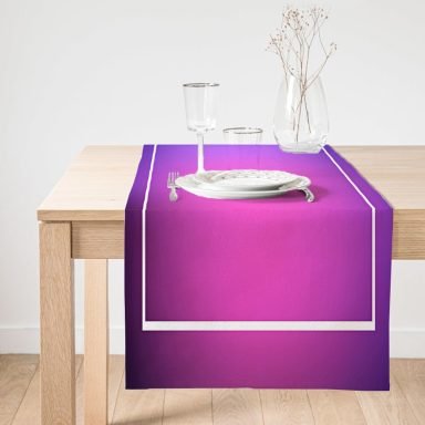 Realhomes Ebru Desenli Dijital Baskılı Modern Süet Runner