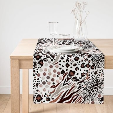Realhomes Leopar Baskılı Ikat Desenli Modern Süet Runner