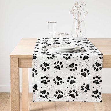 Realhomes Köpek Ayak İzi Desenli Özel Tasarım Modern Süet Runner