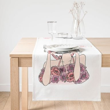 Realhomes Fashion Girl Dijital Baskılı Modern Süet Runner