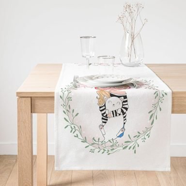 Realhomes Fashion Girl Dijital Baskılı Modern Süet Runner