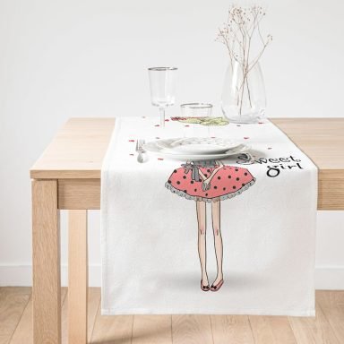 Realhomes Fashion Girl Dijital Baskılı Modern Süet Runner