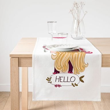 Realhomes Fashion Girl Dijital Baskılı Modern Süet Runner