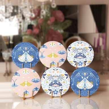 6'lı Kelebek Özel Tasarımlı Servis Altlığı & Supla