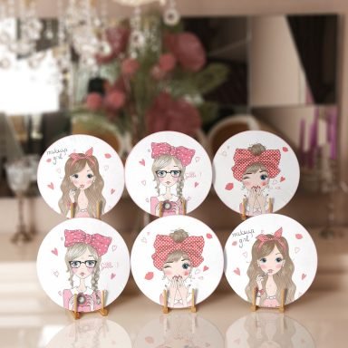 6'lı Make Up Girl Özel Tasarım Servis Altlığı & Supla