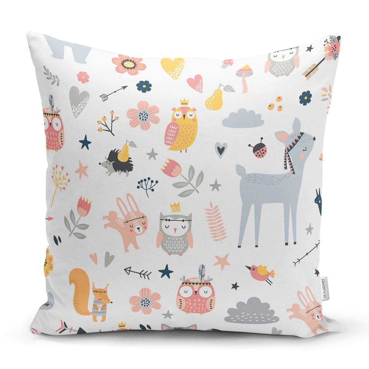 Rh-K1082-Realhomes-Sevimli-Hayvanlar-Tasarimli-Dijital-Baskili-Modern-Yastik-Kirlent-Kilifi