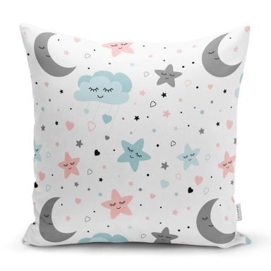 Uyku Odası Temalı Dijital Baskılı Özel Tasarım Modern Yastık Kırlent Kılıfı