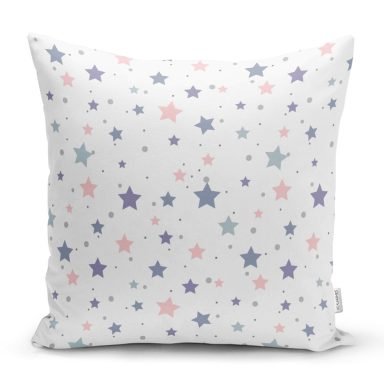 Rengarenk Yıldız Desenli Dijital Baskılı Özel Tasarım Modern Yastık Kırlent Kılıfı