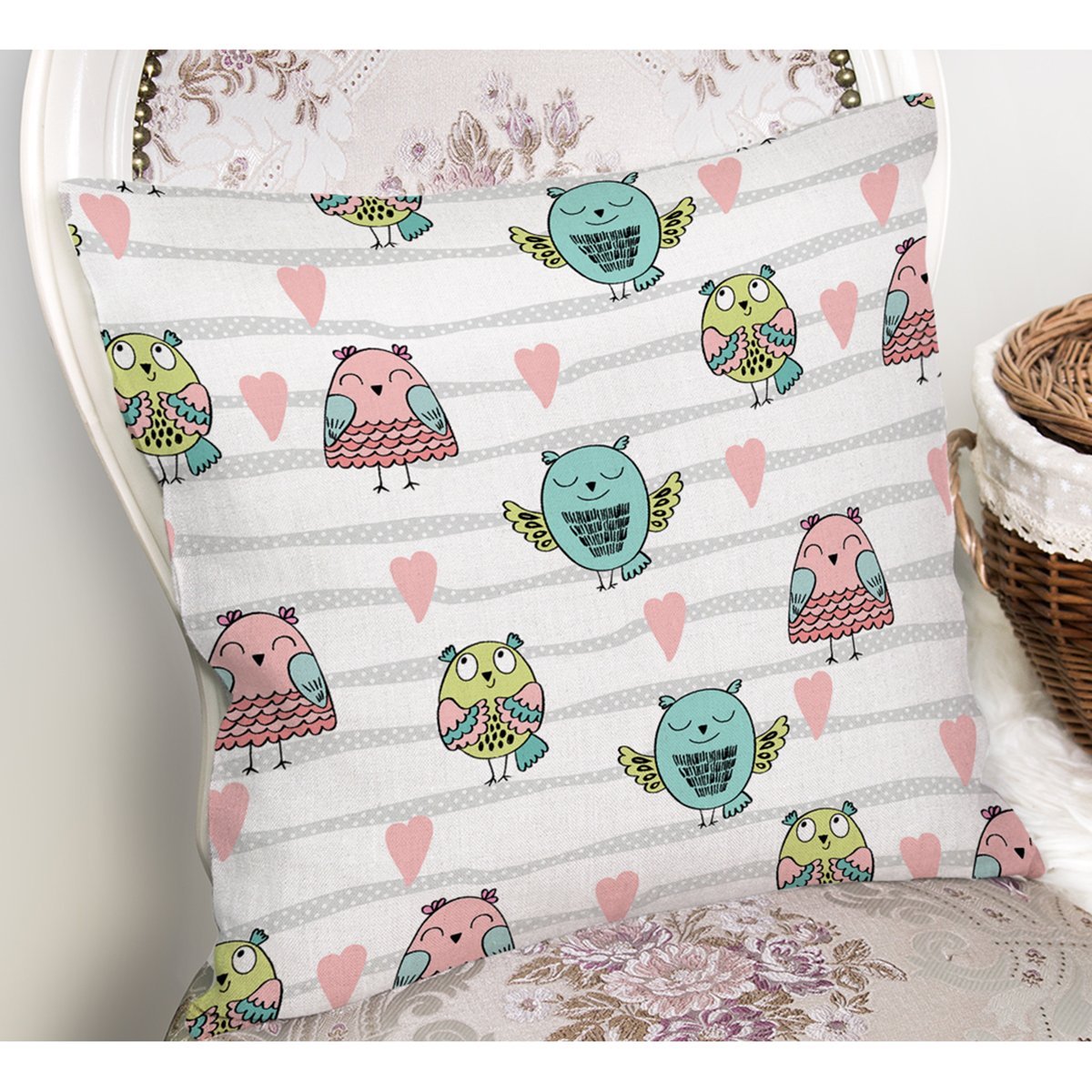 Rh-K1423-Kalp-Ve-Baykus-Desenli-Dijital-Baskili-Ozel-Tasarim-Modern-Yastik-Kirlent-Kilifi-1