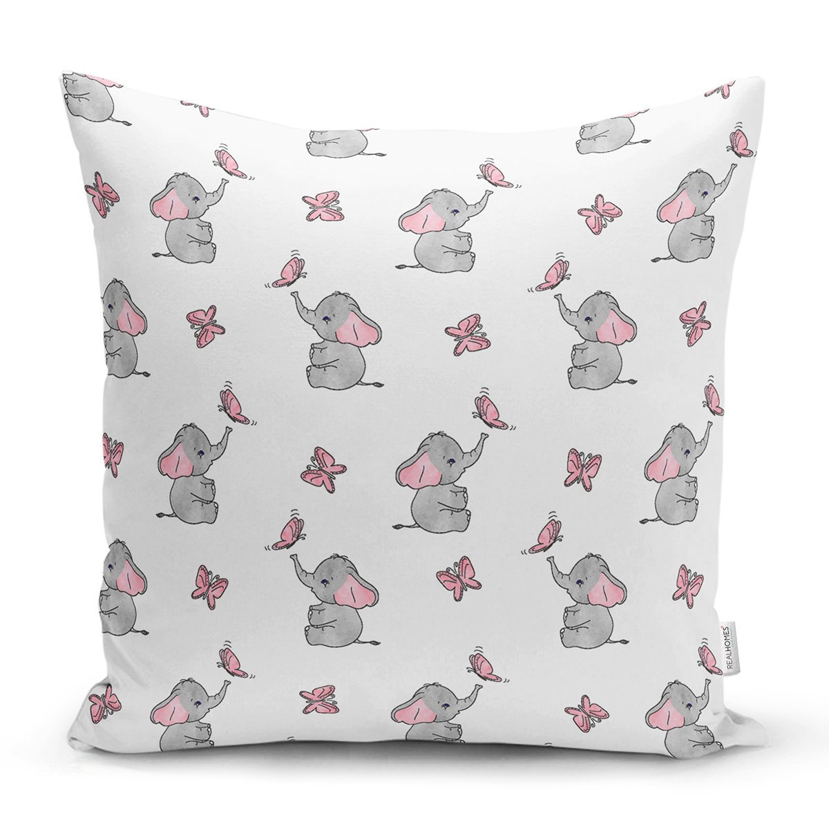 Rh-K1432-Fil-Ve-Kelebek-Desenli-Dijital-Baskili-Ozel-Tasarim-Modern-Yastik-Kirlent-Kilifi