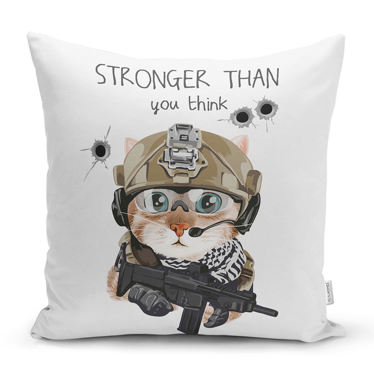 Rh-K5714-Stronger-Than-You-Think-Cat-Modern-Yastik-Kirlent-Kilifi