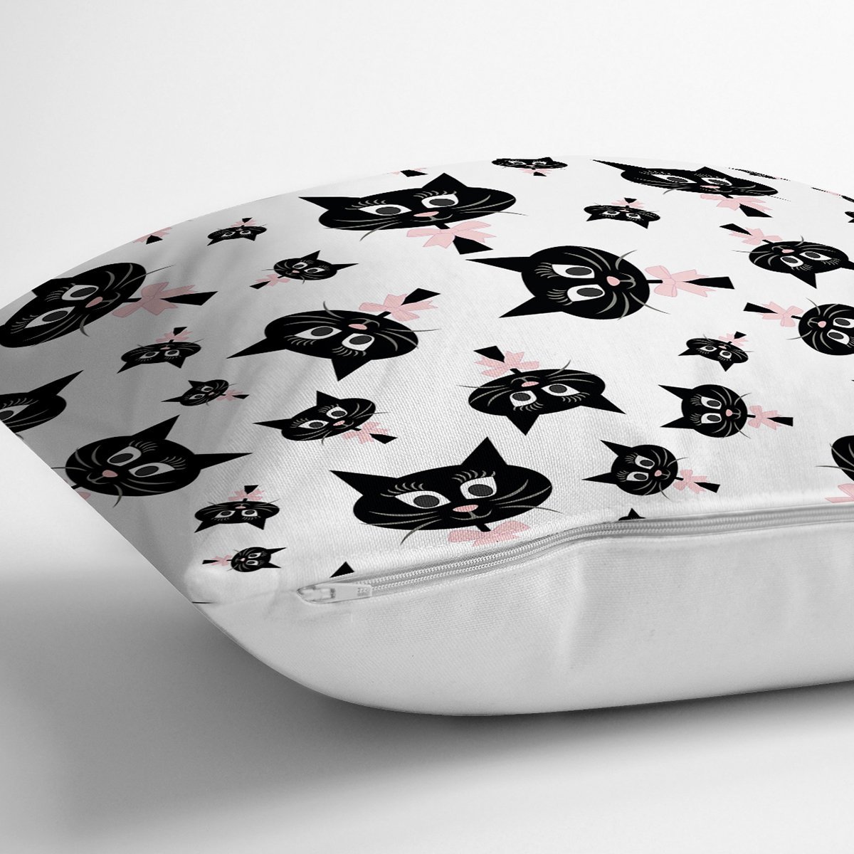 Rh-K5720-Siyah-Kediler-Desenli-Modern-Yastik-Kirlent-Kilifi-2