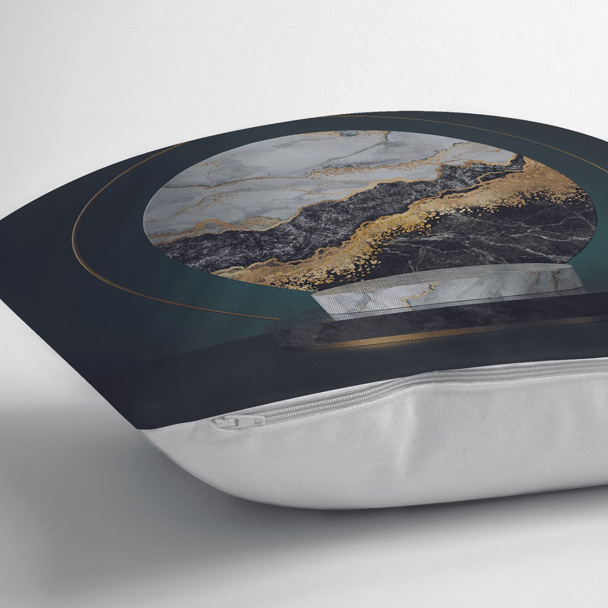 Rh-K6007-Mermer-Ve-Altinli-3D-Daire-Desenli-Dijital-Baskili-Dekoratif-Yastik-Kirlent-Kilifi-2