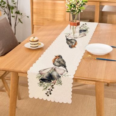 Çan & Kuş Motifli Dijital Baskılı Modern Runner