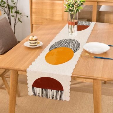 Sanat Güneşi Temalı Dijital Baskılı Modern Runner