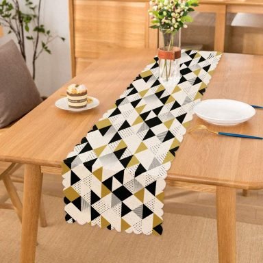 Bağımsız Geometrik Şekiller Baskılı Dijital Baskılı Runner