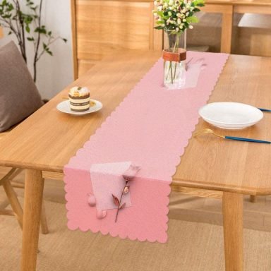 3D Gül ve Mektup Temalı Dijital Baskılı Özel Tasarım Runner