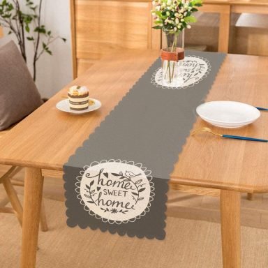 Home Sweet Home Dijital Baskılı Dekoratif Runner