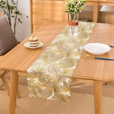 Vizon Renk Amazon Yaprakları Temalı Modern Özel Tasarım Runner