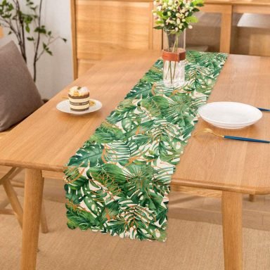 Amazon Yaprakları Dijital Baskılı Modern Özel Tasarım Runner
