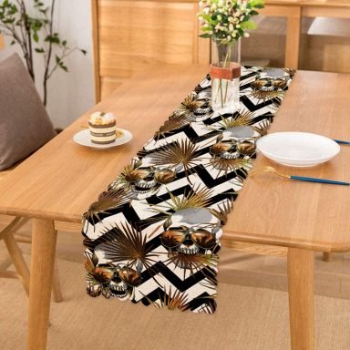 Kurukafa Desenli Geometrik Özel Tasarım Runner