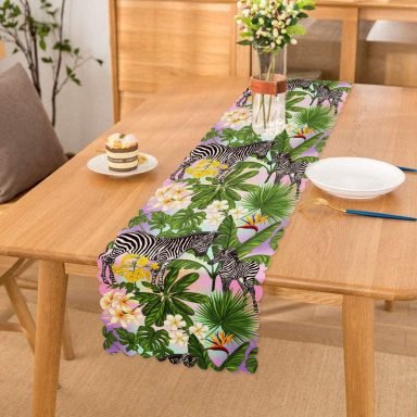 Egzotik Zebra Desenli Modern Özel Tasarım Runner