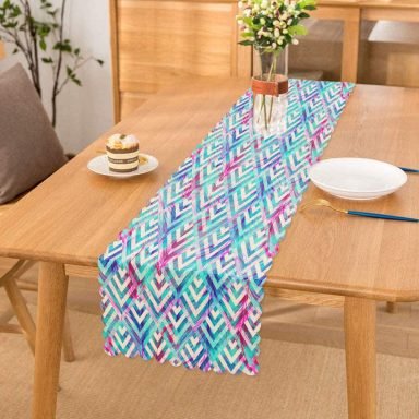 Pembe Zeminde Ananaslar Özel Tasarımlı Modern Özel Tasarım Runner