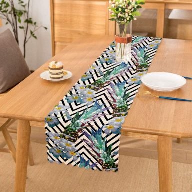 Zigzag Zeminli Yaz Egzotiği Özel Tasarım Runner